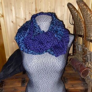 Gorgeous Infinity Scarf with Blended Blues